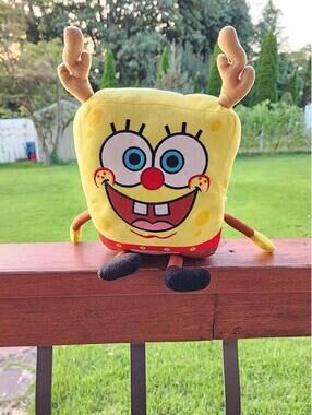 SpongeBob SquarePants Christmas Reindeer Stuffed Plush SquarePants Nickelodeon